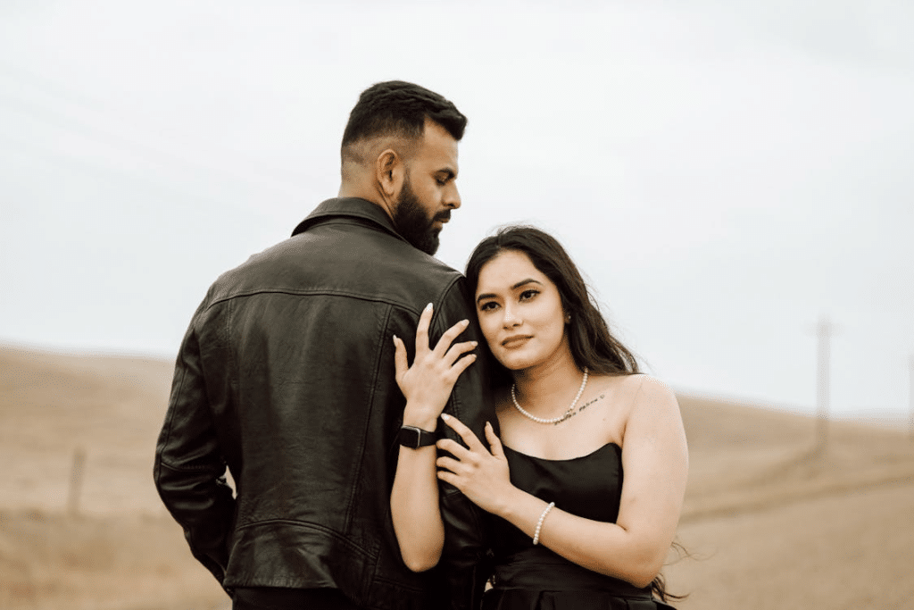 A Woman Holding Man's Arm