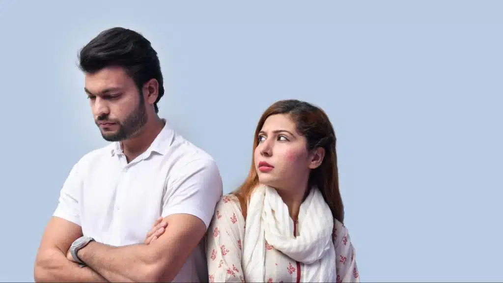 A man and woman deciding