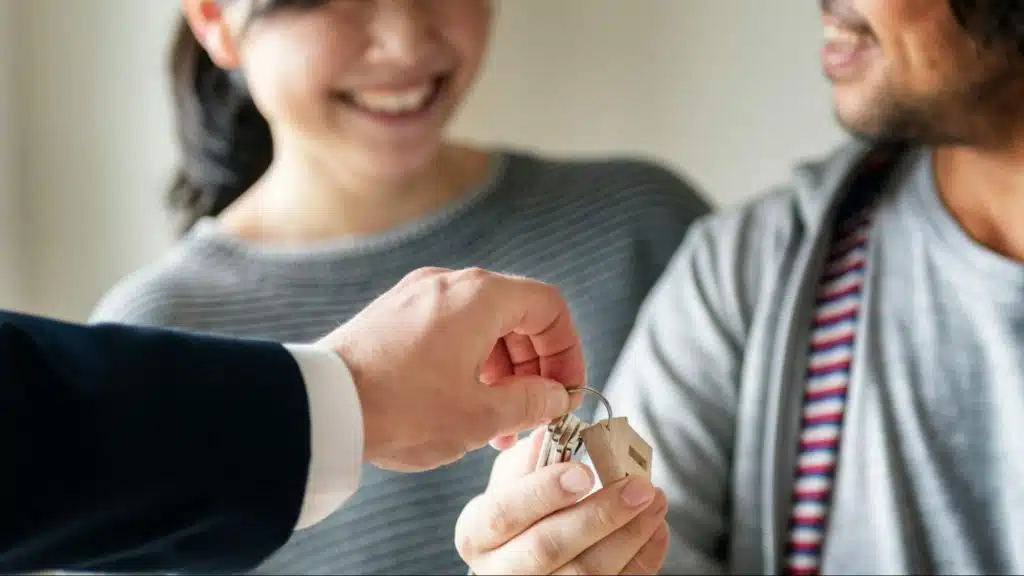 A man and woman moving in together