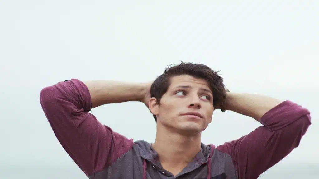 person feeling uncertain
