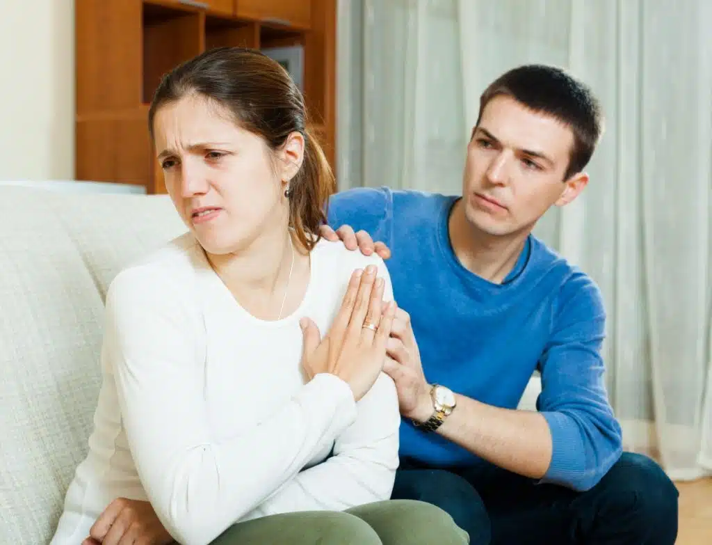A woman does not want to listen to a man