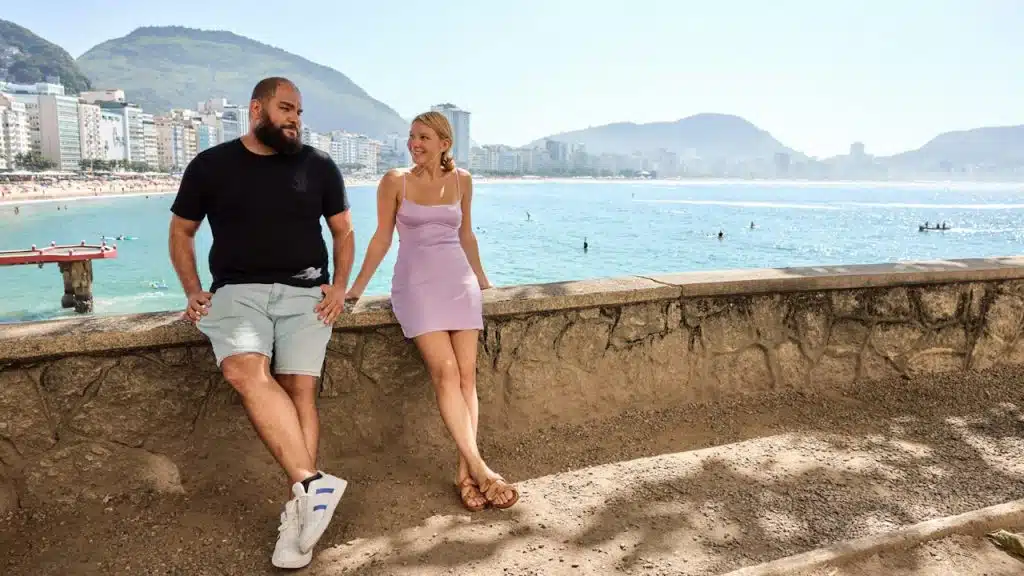 A couple dating near a body of water.