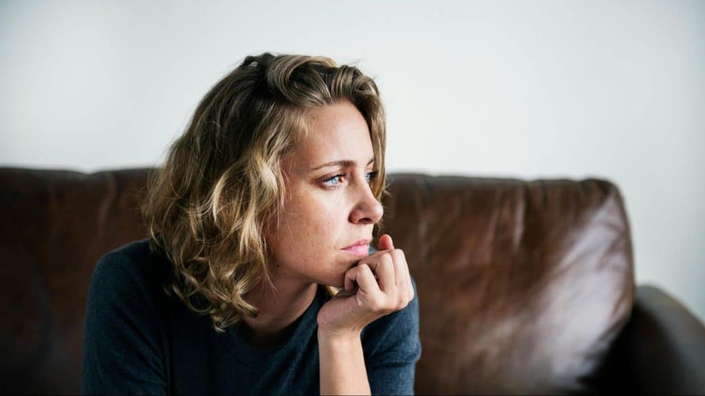 Woman thinking about her pasts