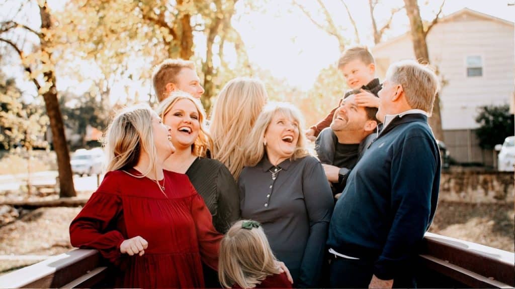 A group of people standing next to each other.