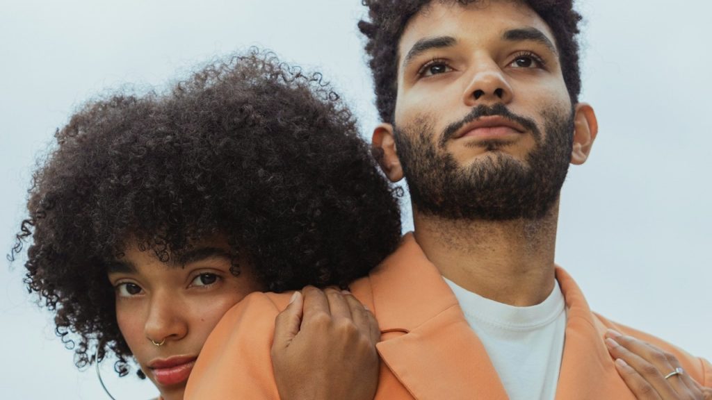 A man and a woman posing for a photo.