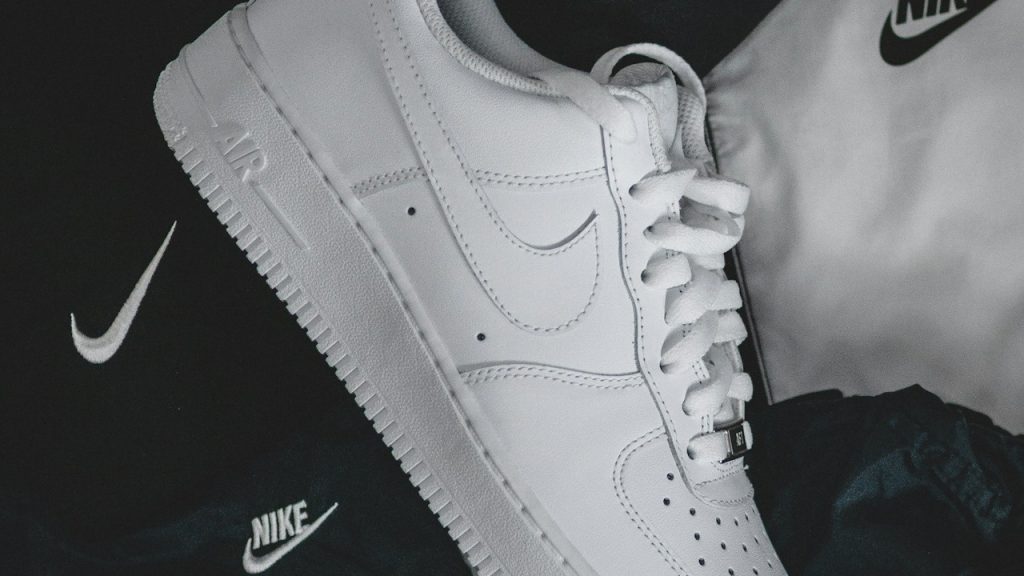 A white sneaker.