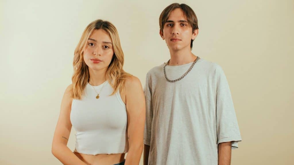 A couple posing for a picture.