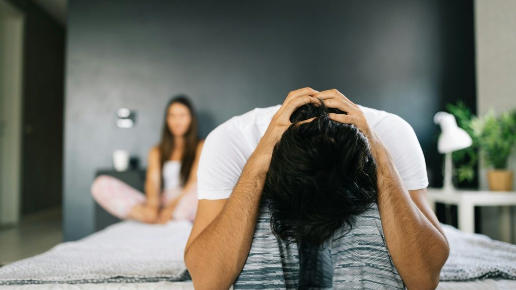 A man is frustrated