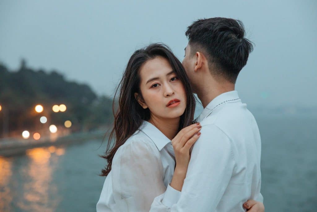 Woman acting jealous without committing