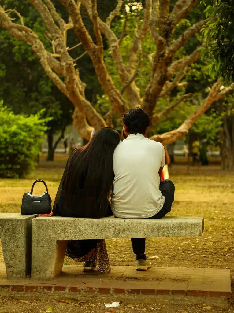 Couple in a calm peaceful environment together