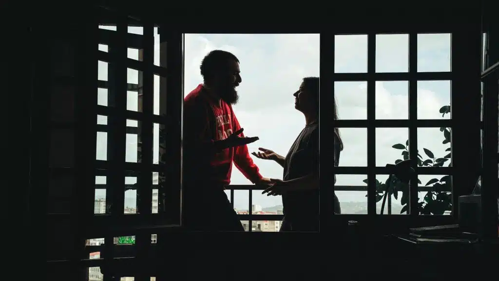 Couple talking