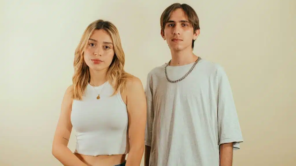 A couple posing for a picture.
