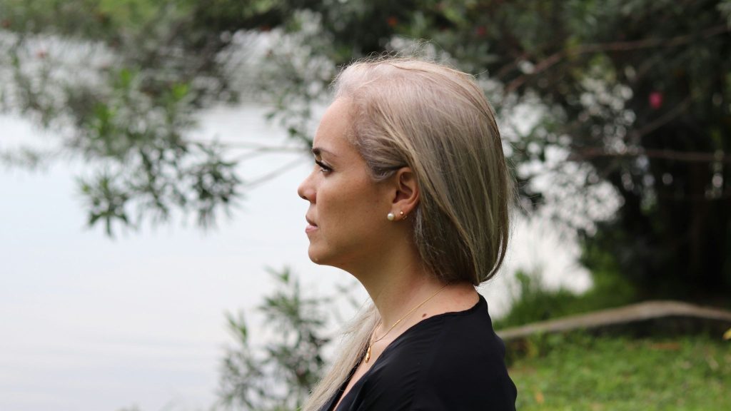 Woman grieving with her marriage