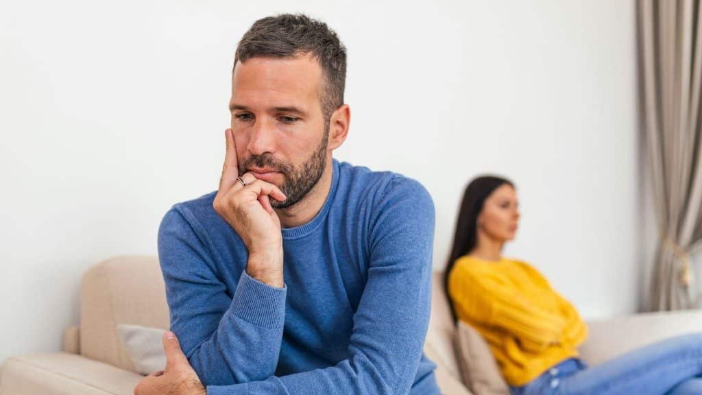 A man thinking