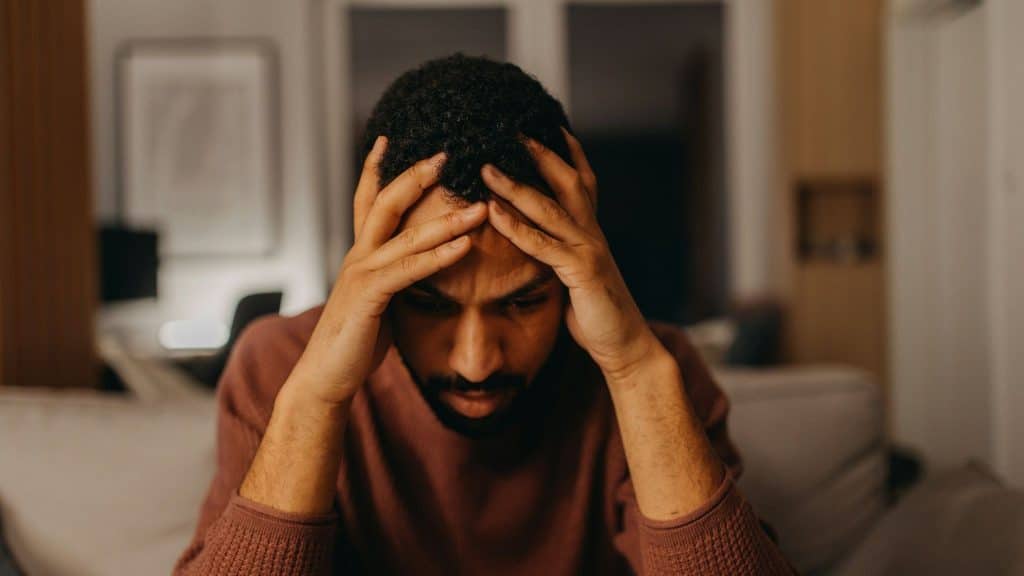 A man thinking