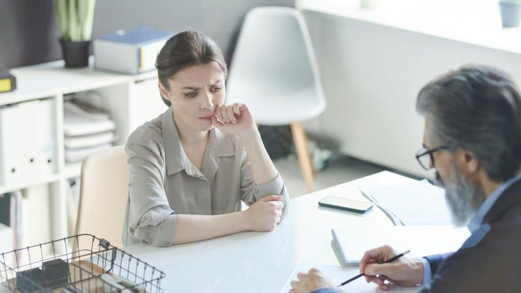 Woman seems to not listen to a man