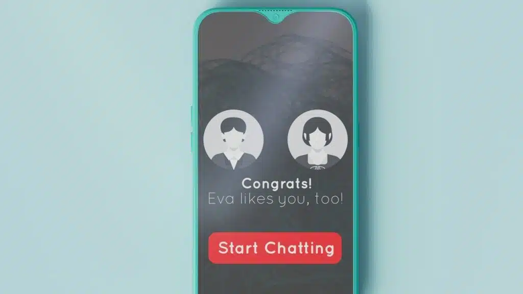 A cell phone case with a picture of two people on it.